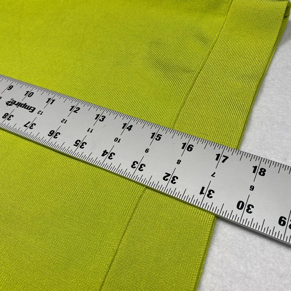 BCBG MaxAzria Lime Green Bodycon Mini Skirt Size M #0858 - Picture 8 of 8